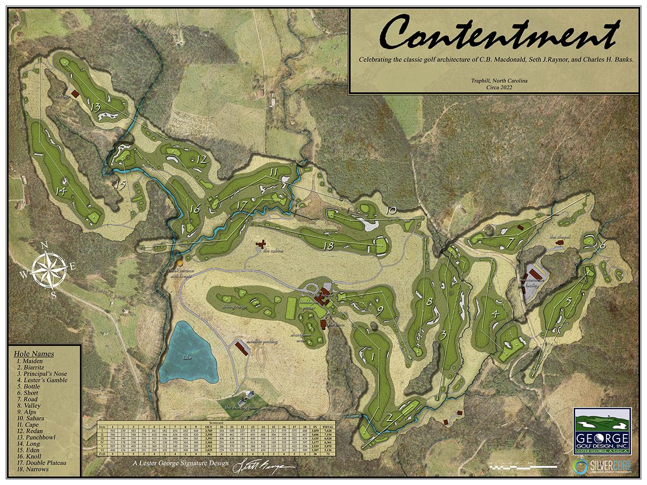 Contentment Golf Membership in North Carolina to function course designed by Lester George