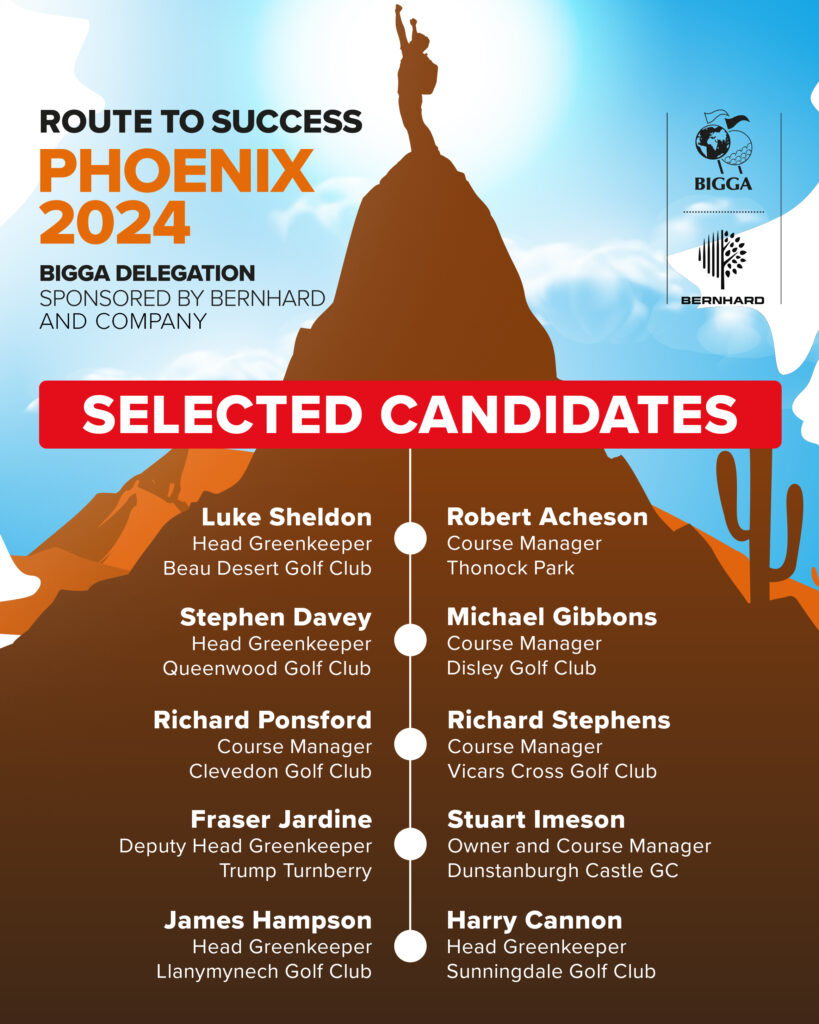Ten greenkeepers chosen for career-defining delegation to America