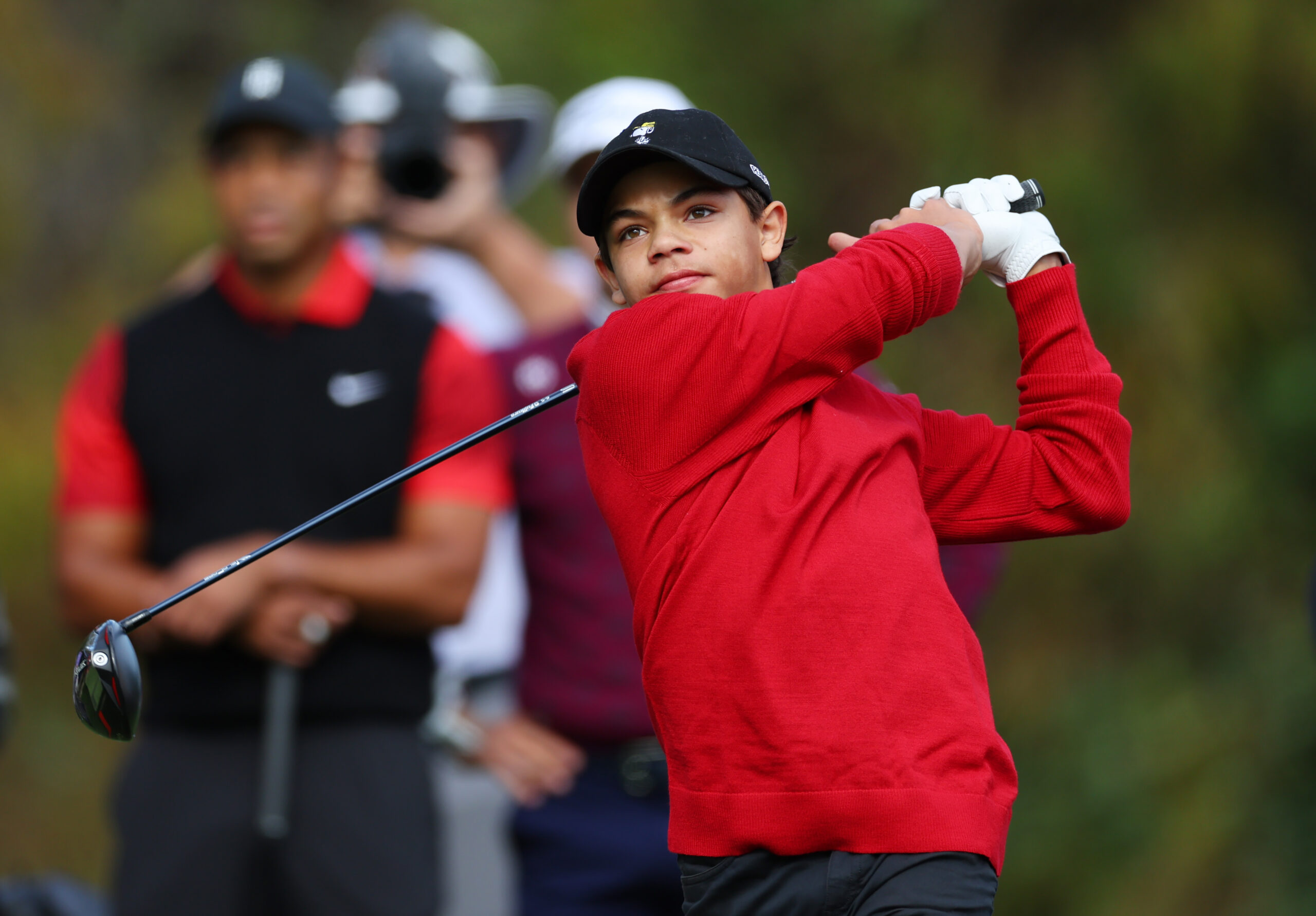 Tiger Woods cheered on son Charlie (however didn't caddie) throughout a milestone state golf championship