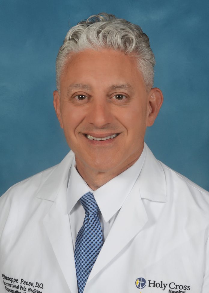 Interventional Pain Specialist Giuseppe Paese, D.O., FAAPMR Joins Holy Cross Medical Group