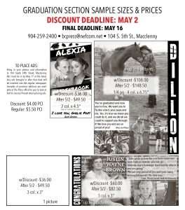 2025 Graduation Ad information