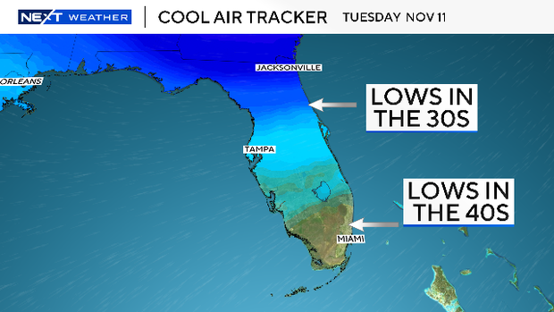 Arctic air on the way to South Florida this week, but it won't stay around for long