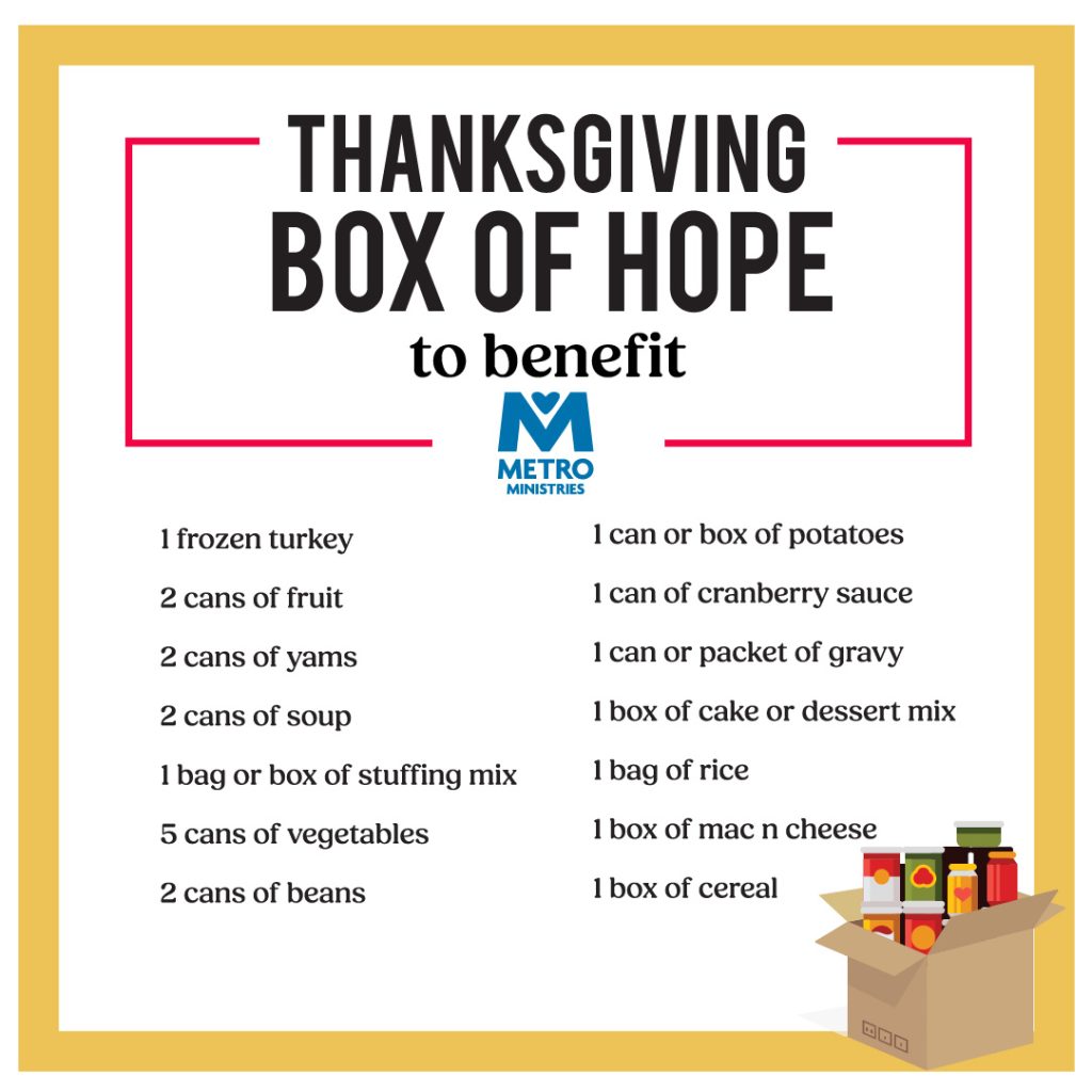 Thanksgiving Food Drive Nov. 23