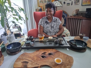 Tea service practitioner, artist “Demetasphere” shares self-care experience during 4th Chalk Fest, May 2 on the Deuces
